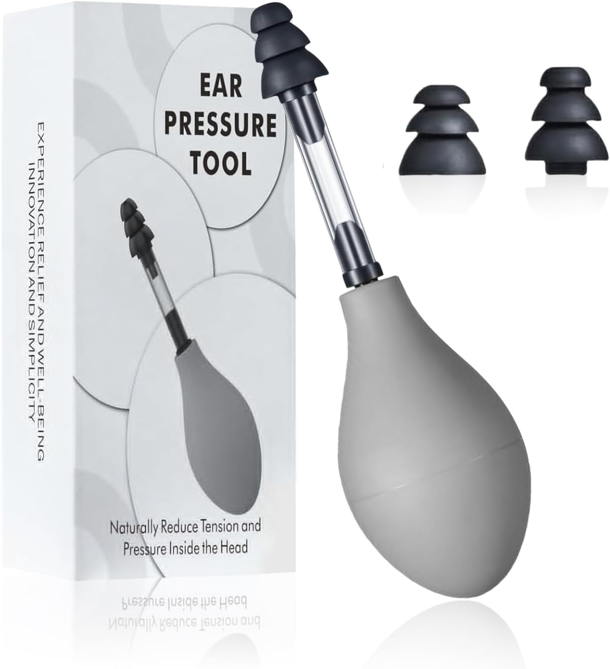 ZIDE Appareil relief pression oreille gris pour apaiser rapidement l’inconfort.