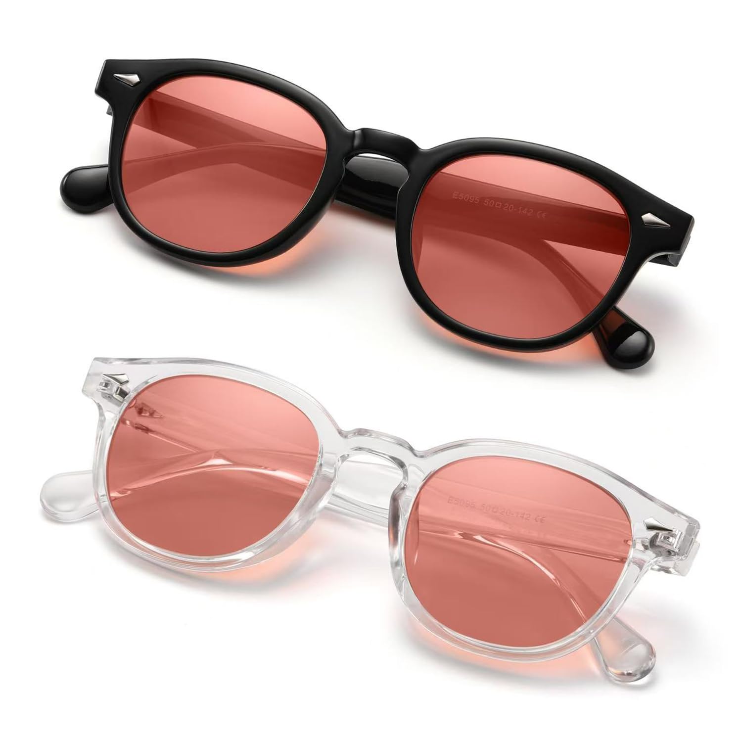 Lunettes ZIHVEUC avec teinte rose, filtrant la lumière bleue pour réduire les effets lumineux.