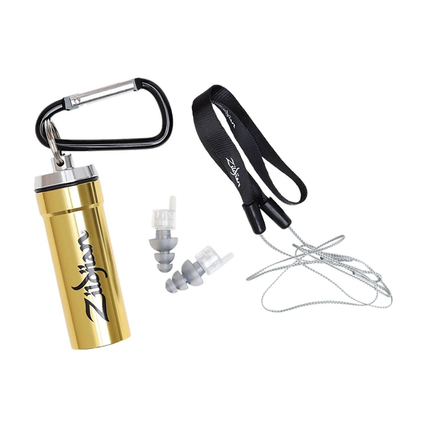 Bouchons d’oreille Zildjian avec cordon de cou facilitant l’accès et le rangement.