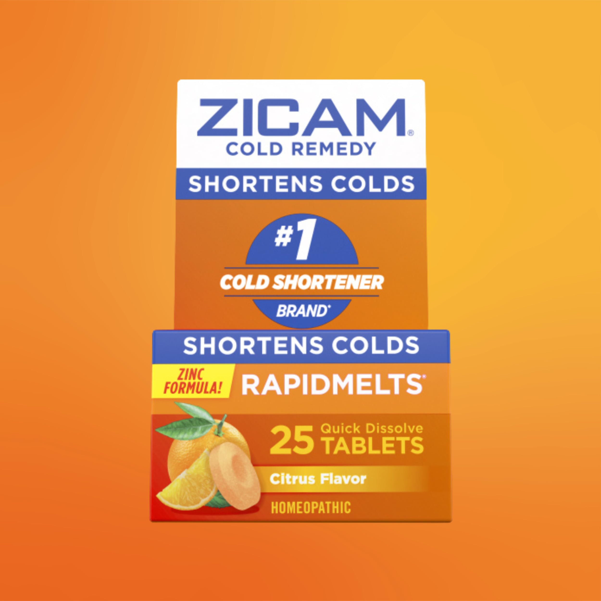 Zicam RapidMelts citron – arôme citron rafraîchissant qui apaise.