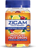Pastilles Zicam remède rhume au zinc, gommes fruits, pack de deux.