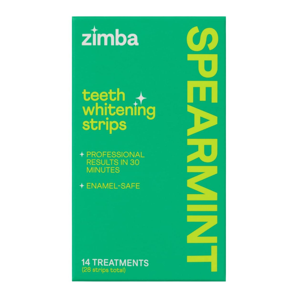 Zimba bandes blanchiment menthe-poivrée etui : fraîcheur durable après application