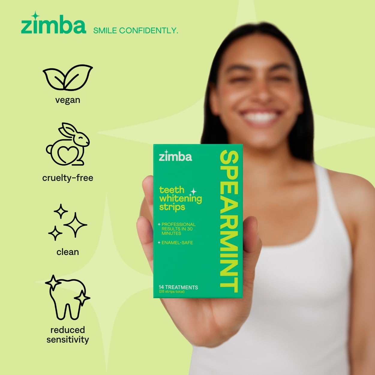 Zimba bandes blanchiment menthe-poivrée premiers résultats visibles dès la première utilisation