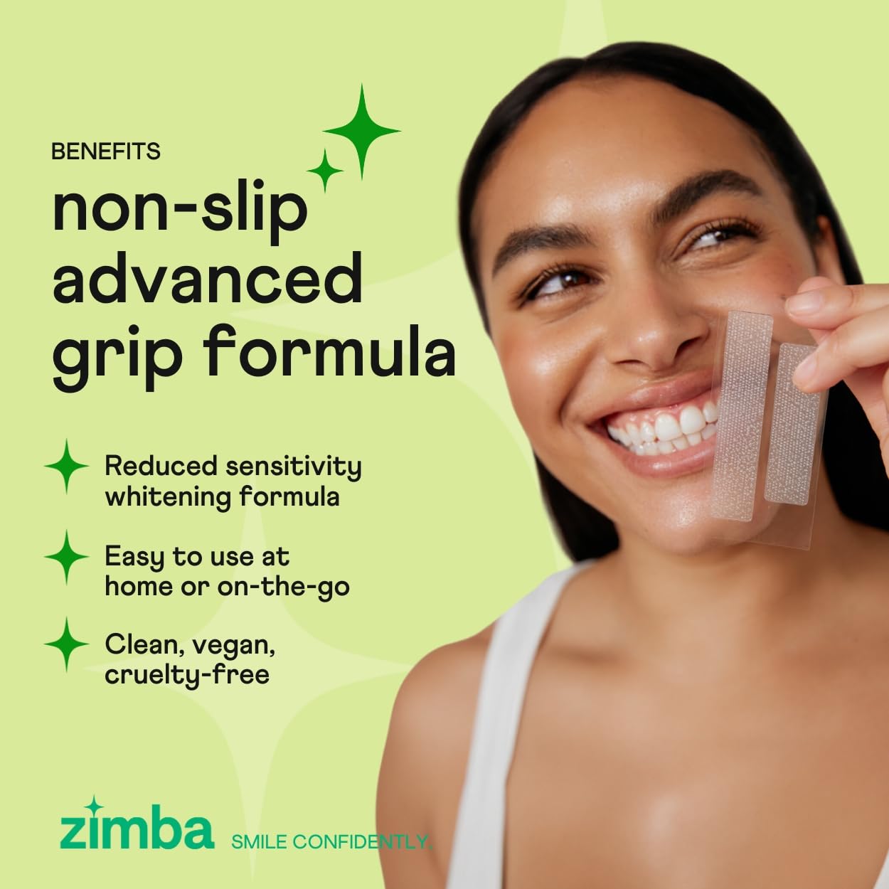 Zimba bandes blanchiment menthe-poivrée usage quotidien pratique à domicile