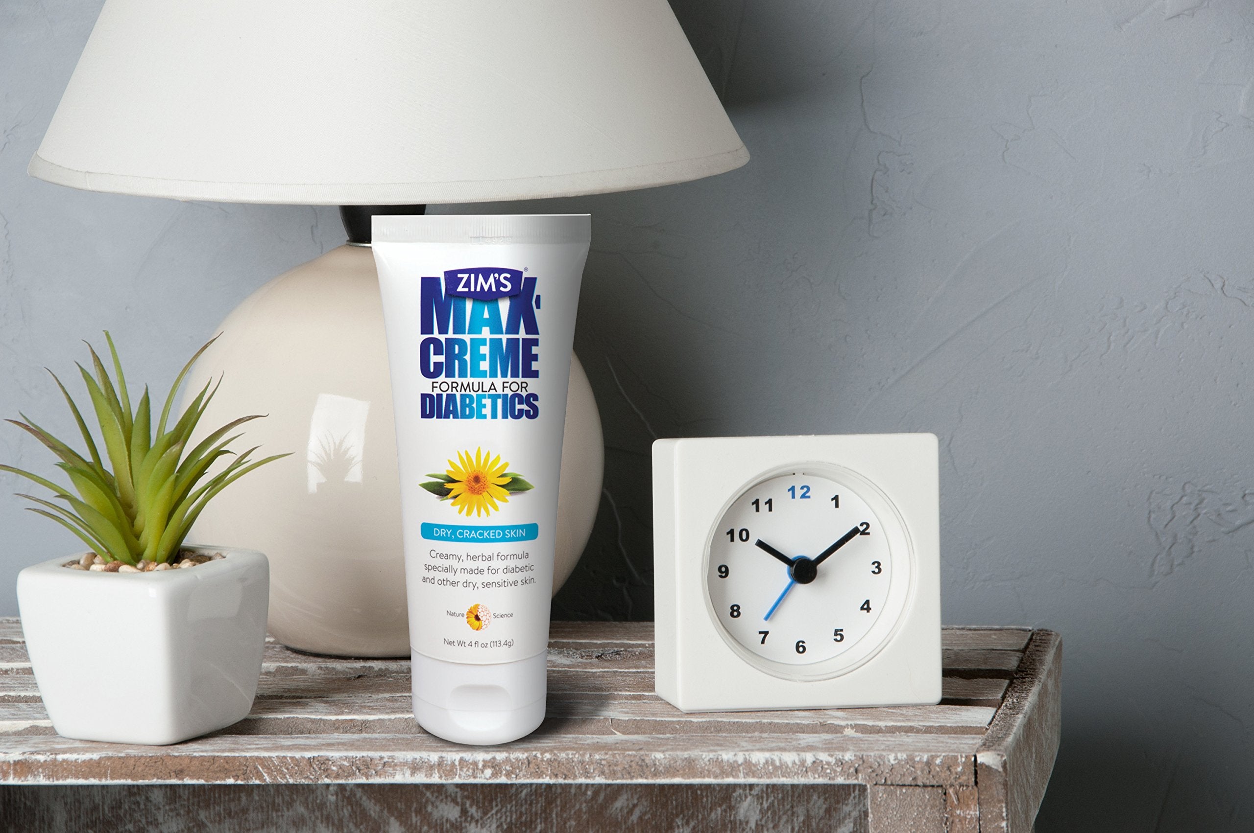 Boîte Zim's Crack Creme Max Creme montrant sa formule adaptée pour diabétiques.