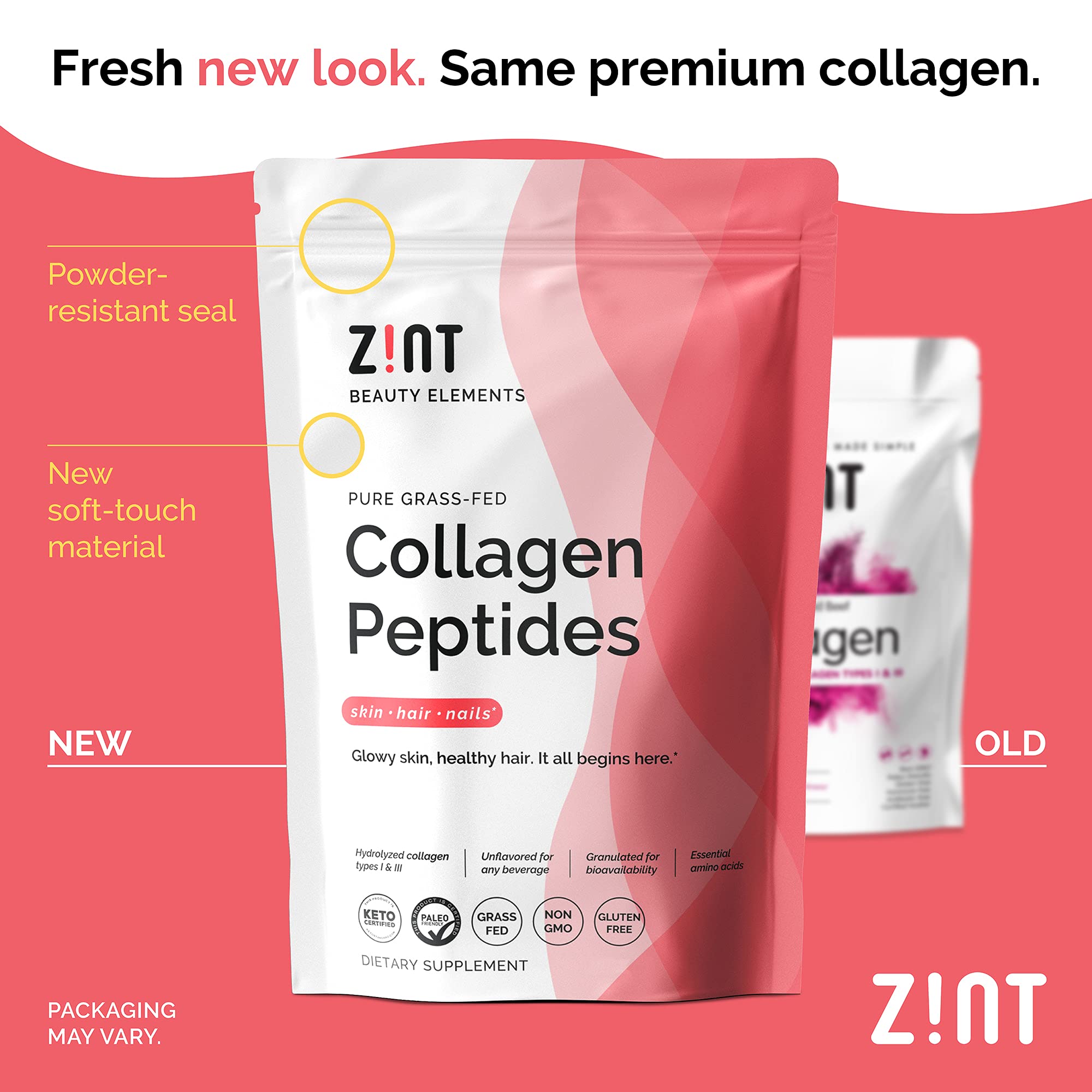 Zint Collagène Peptides — bouteille nourrie à l’herbe pour soutenir les articulations