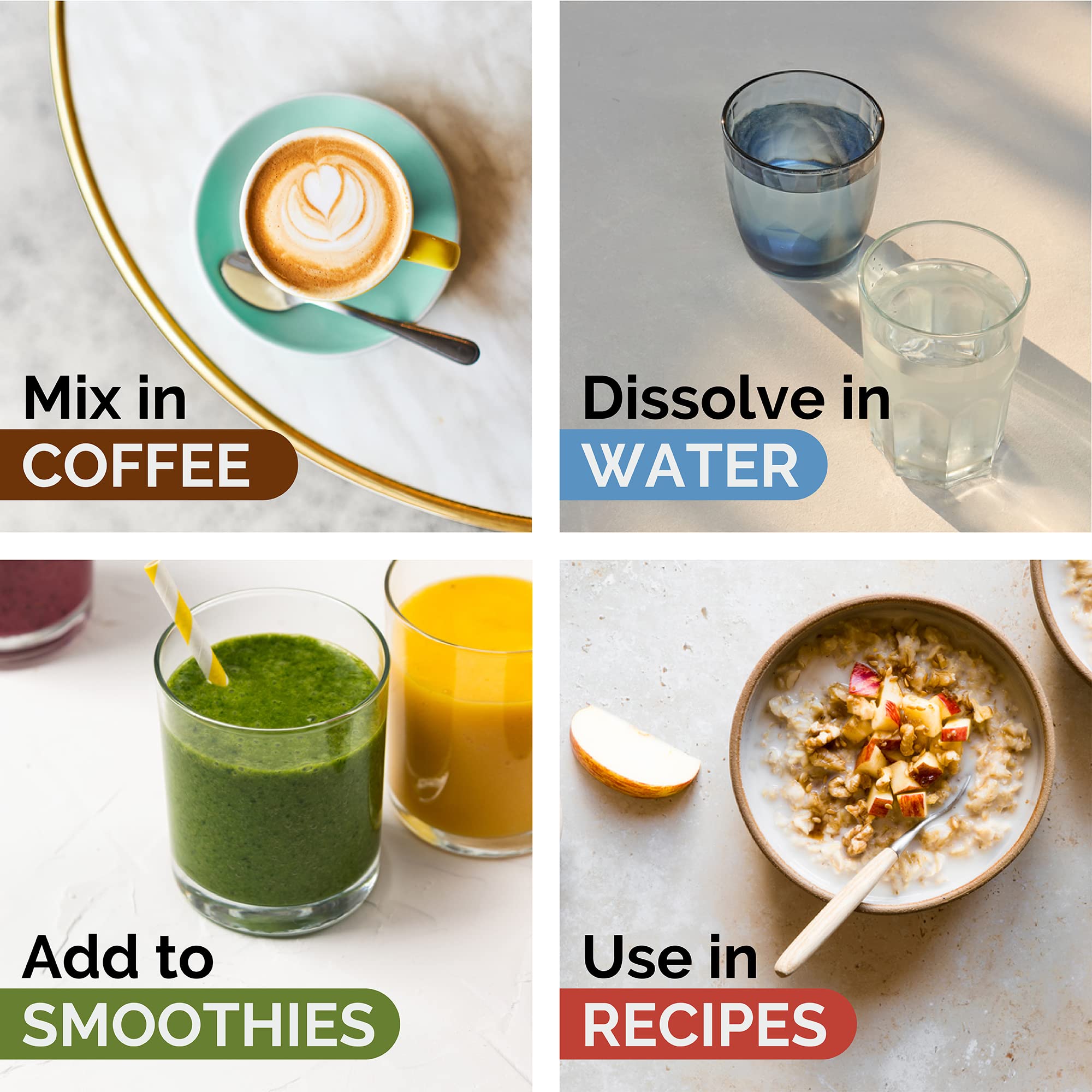 Zint Collagène Peptides — se mélange facilement dans café ou smoothie