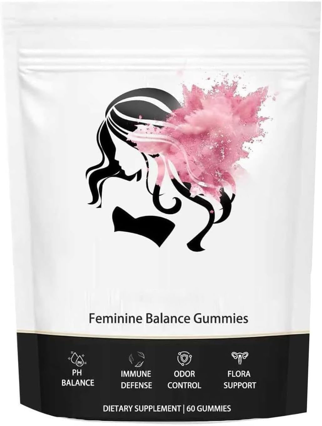 Gommes Ziolam Équilibre Féminin, bouteille, soutien quotidien du confort intime