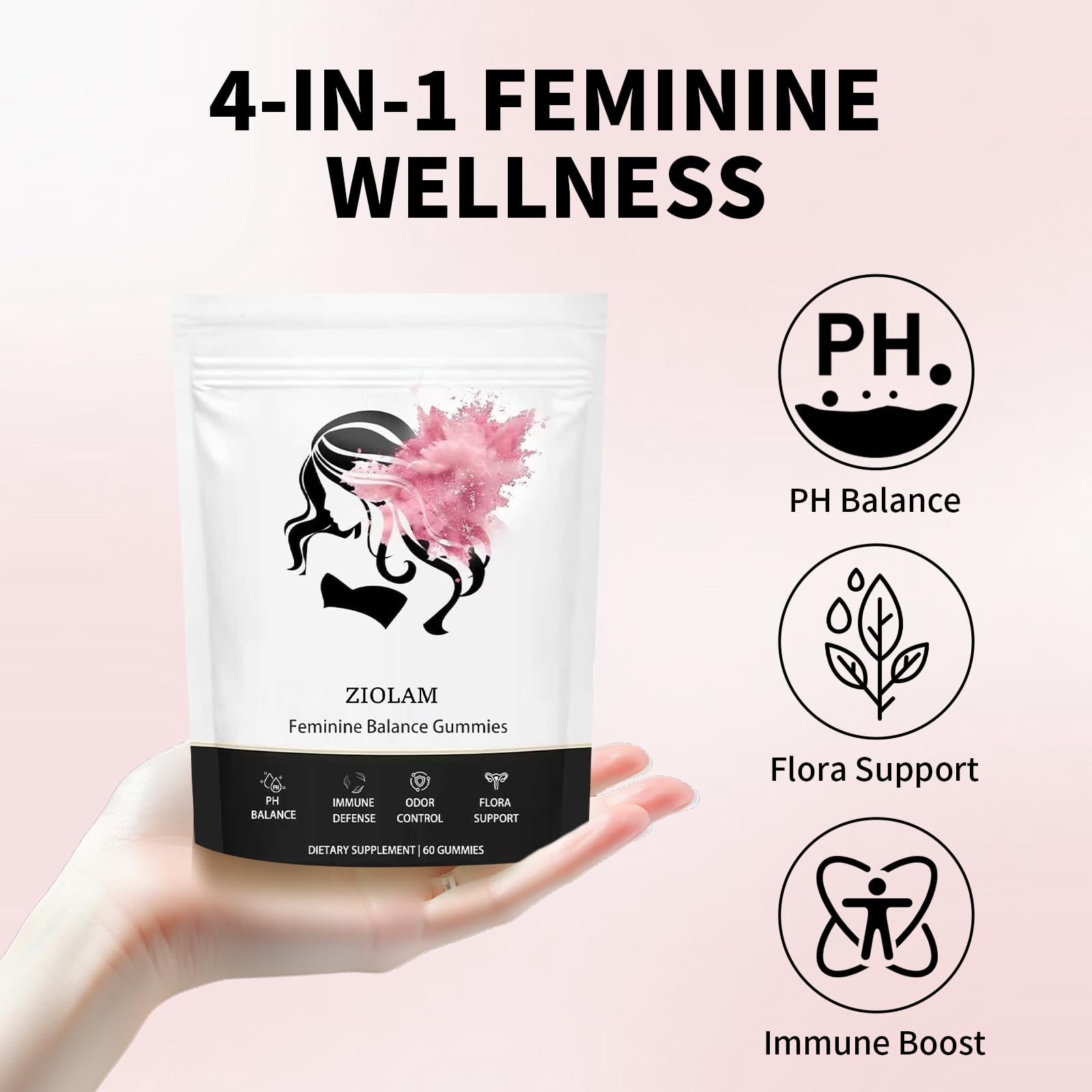 Gommes Ziolam Équilibre Féminin, texture légère, expérience agréable au quotidien