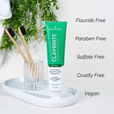 Saveur menthe Zion Health ClayBrite — fraîcheur durable.
