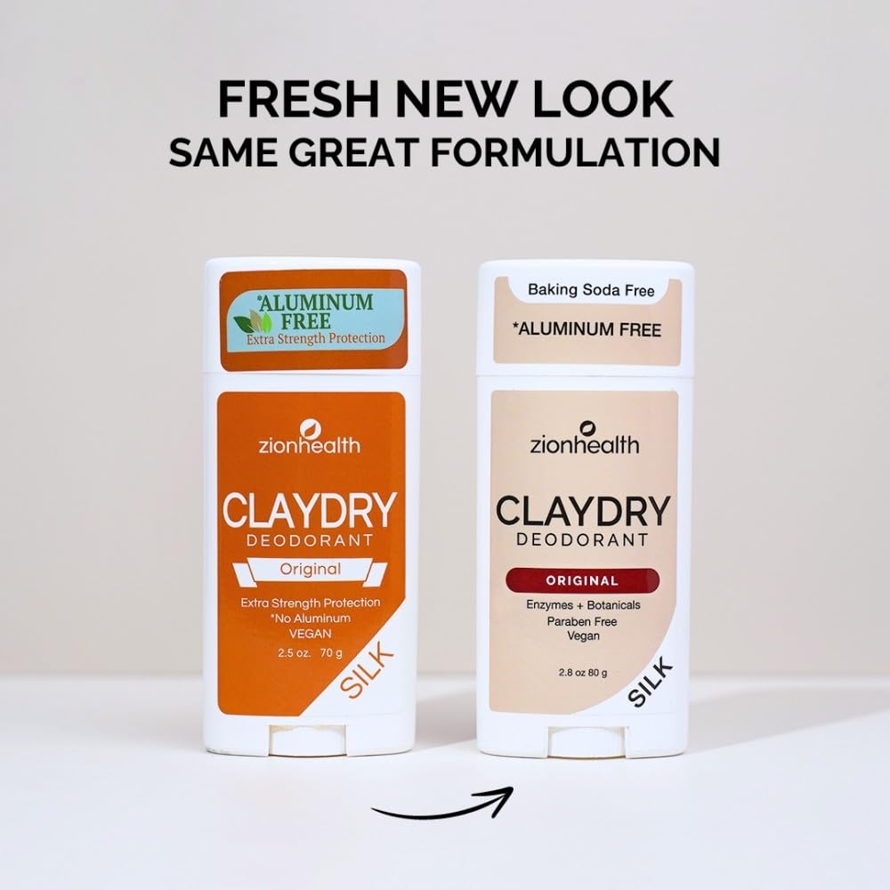 Texture soyeuse Zion Health argile sèche offrant une glisse confortable.