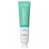 Pâte dentifrice ClayBrite Sensitive de Zion Health en tube, douceur pour dents sensibles.