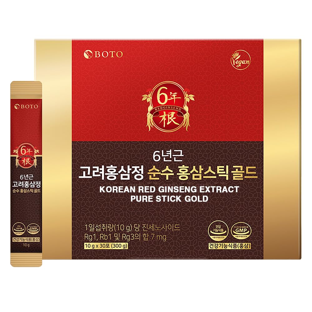 ZIOSTAND BOTO6 – ginseng coreen rouge 6 ans dans une boîte, énergie quotidienne potentielle
