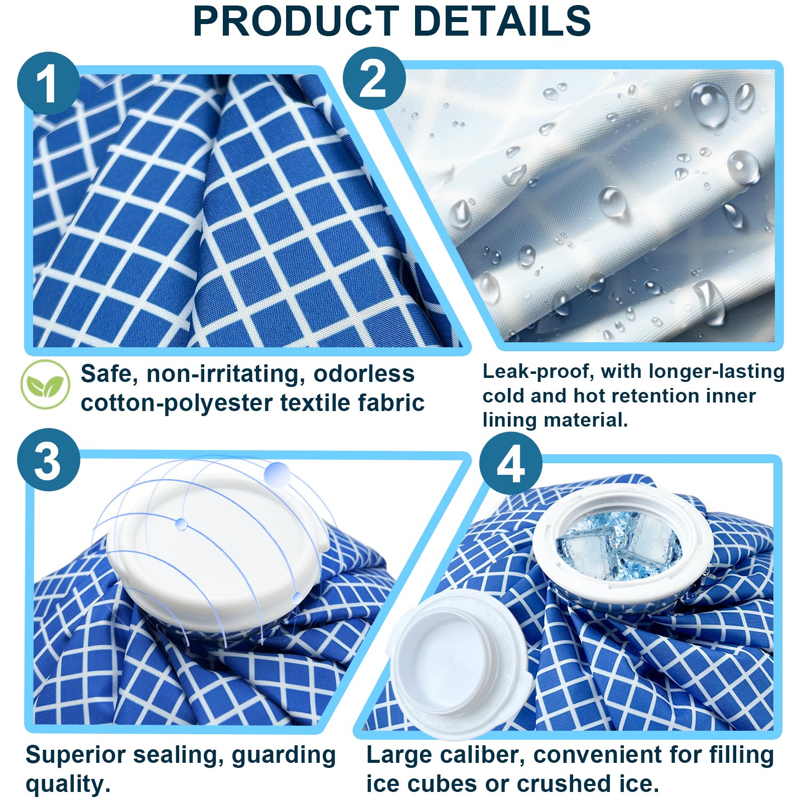 ZIPICU sac glace 9 po – solution polyvalente pour douleurs et gonflements.