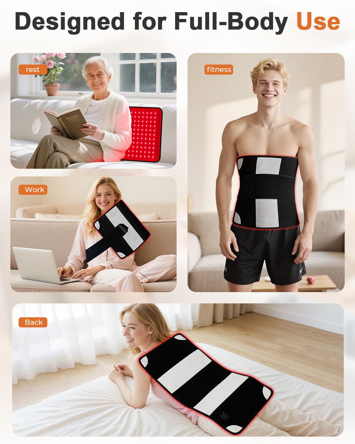 Module Ziptly avec sources 660nm et 850nm pour une couverture lumineuse uniforme à domicile.
