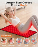 Tapis Ziptly en thérapie lumineuse rouge avec ceinture ajustable pour sessions mains-libres.