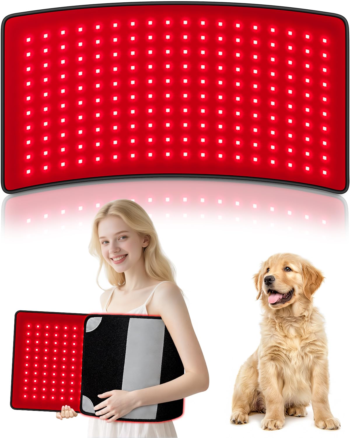 Le tapis Ziptly de thérapie lumineuse rouge 24x12 pour une couverture confortable à domicile.