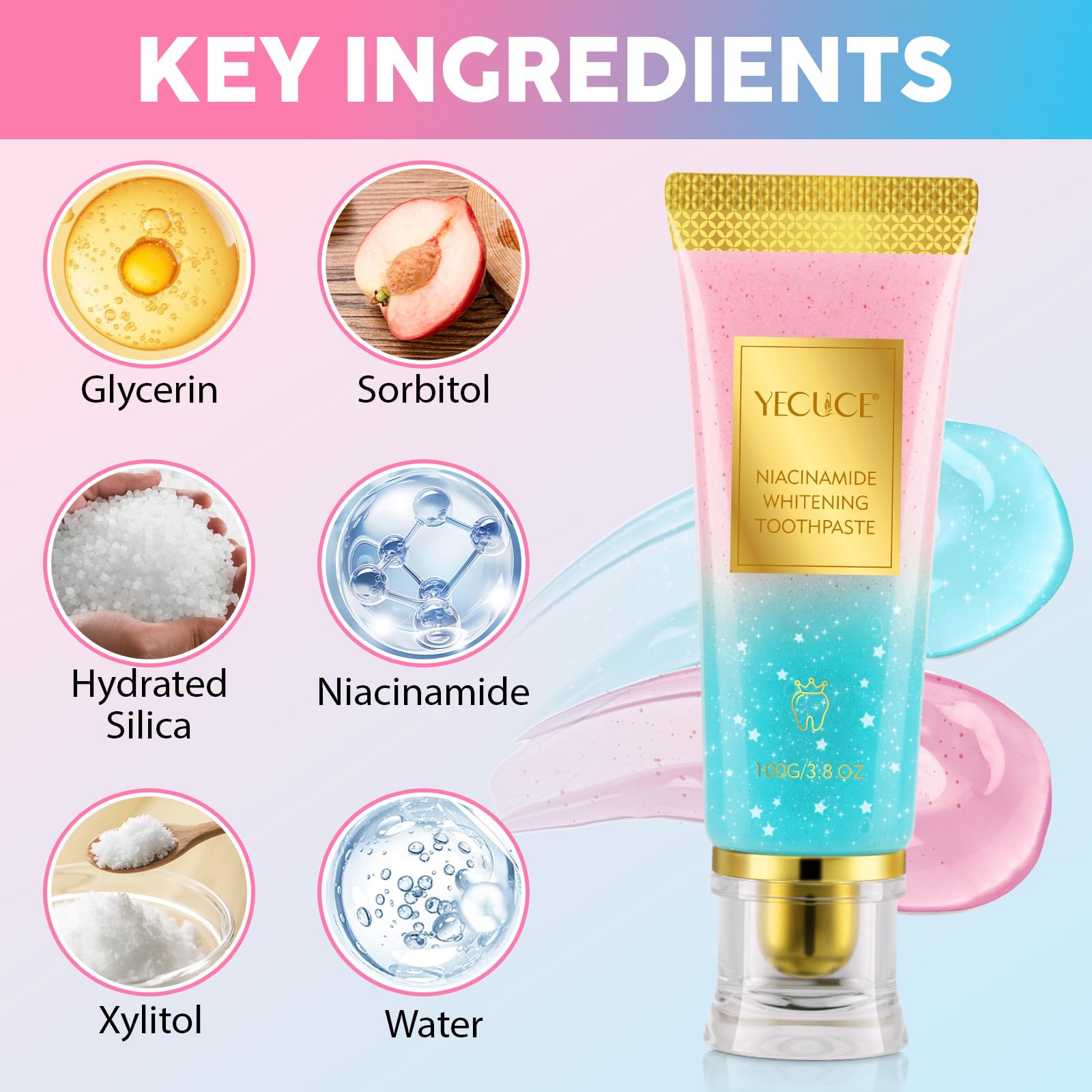 ZIXAOK Niacinamide renforce l’émail et favorise une hygiène bucco-dentaire.