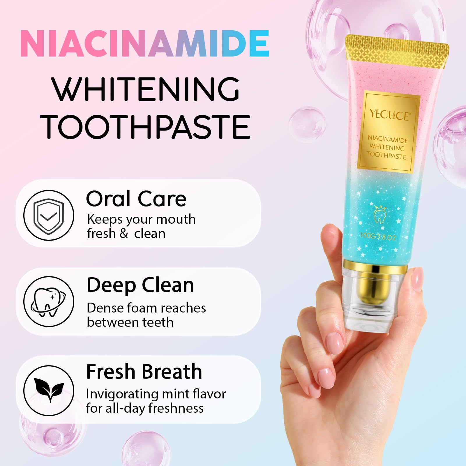 ZIXAOK Niacinamide aide à réduire la sensibilité et protège l’émail.