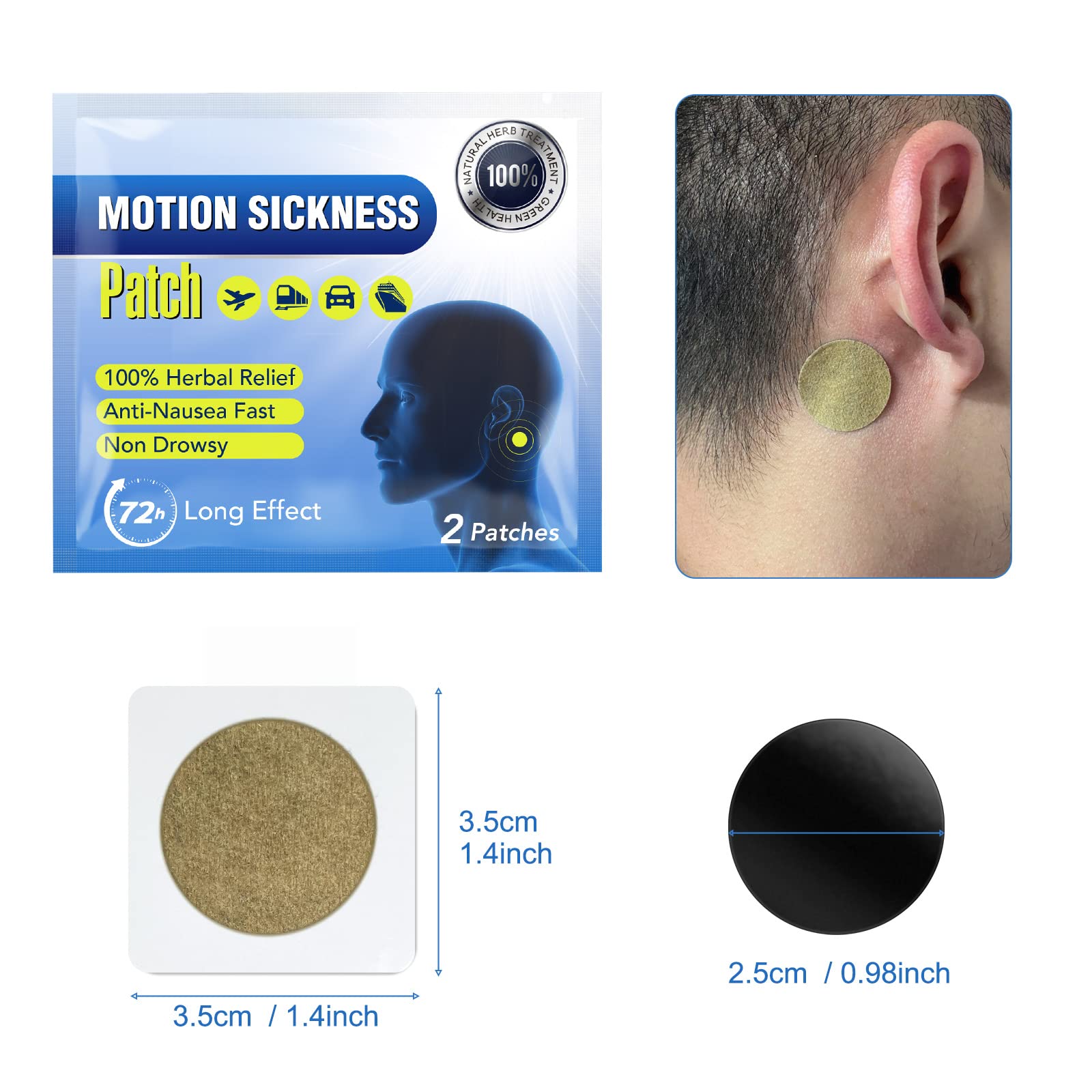 Emballage individuel des patchs ZIXAOK pour une utilisation pratique.