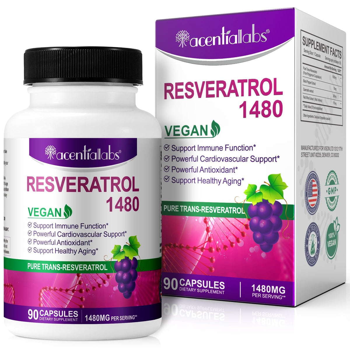 ZIXAOK résveratrol bouteille: soutien antioxydant potentiel au quotidien.