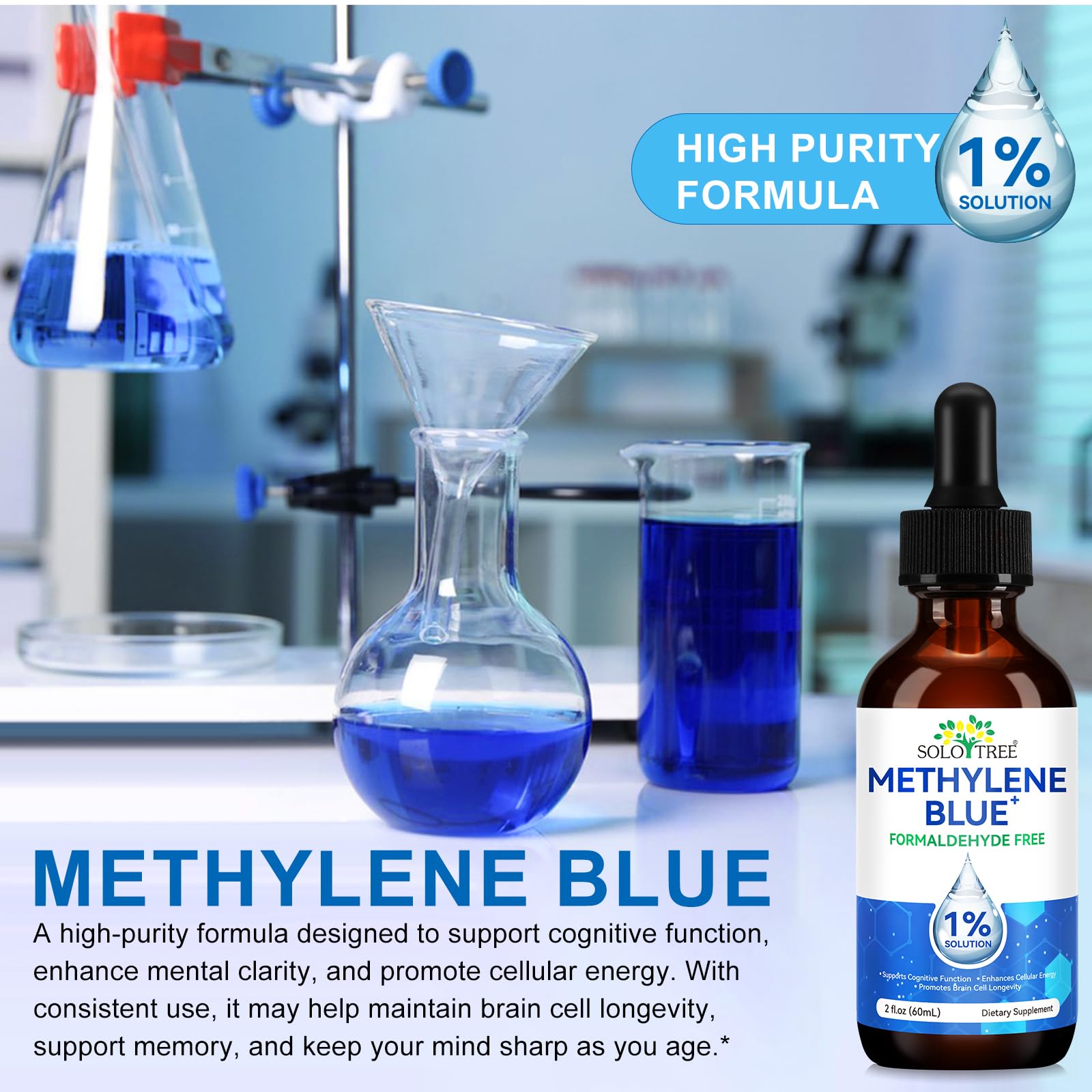 Dosage pratique 1 ml de ZIXAOK Ultra Methylene Blue pour routine quotidienne
