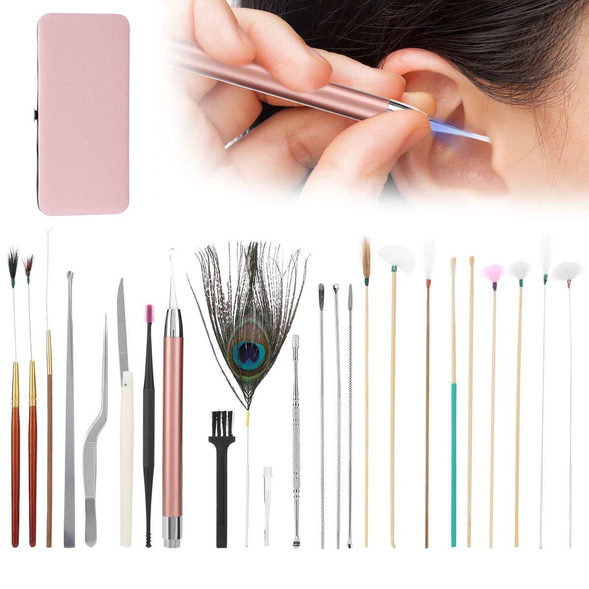 ZJchao ensemble 23 outils pour oreille, précision et confort lors du nettoyage