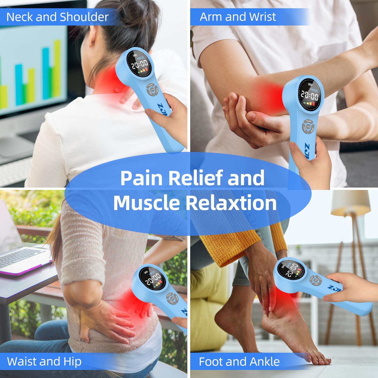 Appareil portable ZJKC de therapie rouge pour usage a domicile