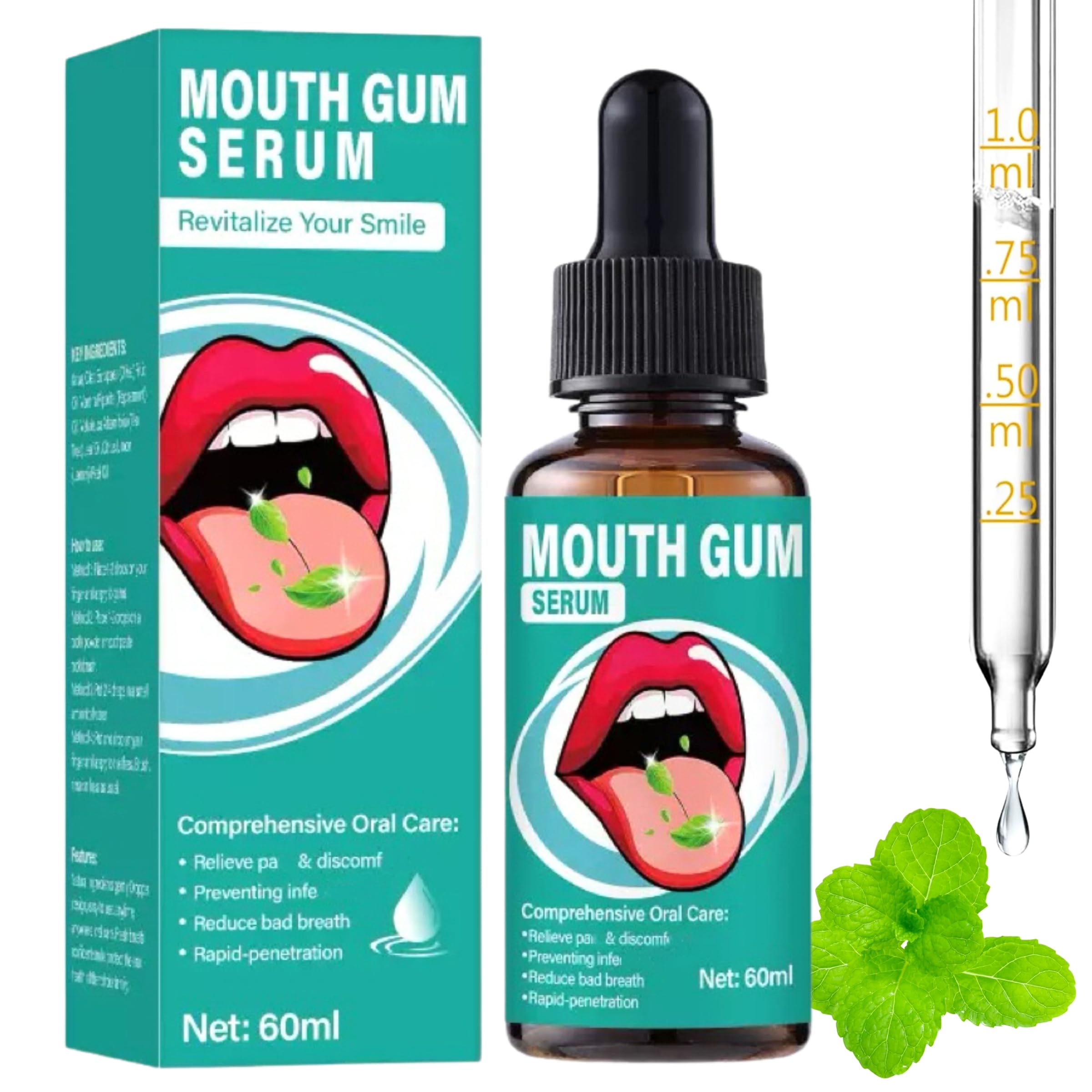 ZLSJJCLMZ Gum Restore Drops — flacon avec compte-gouttes pour une application précise.