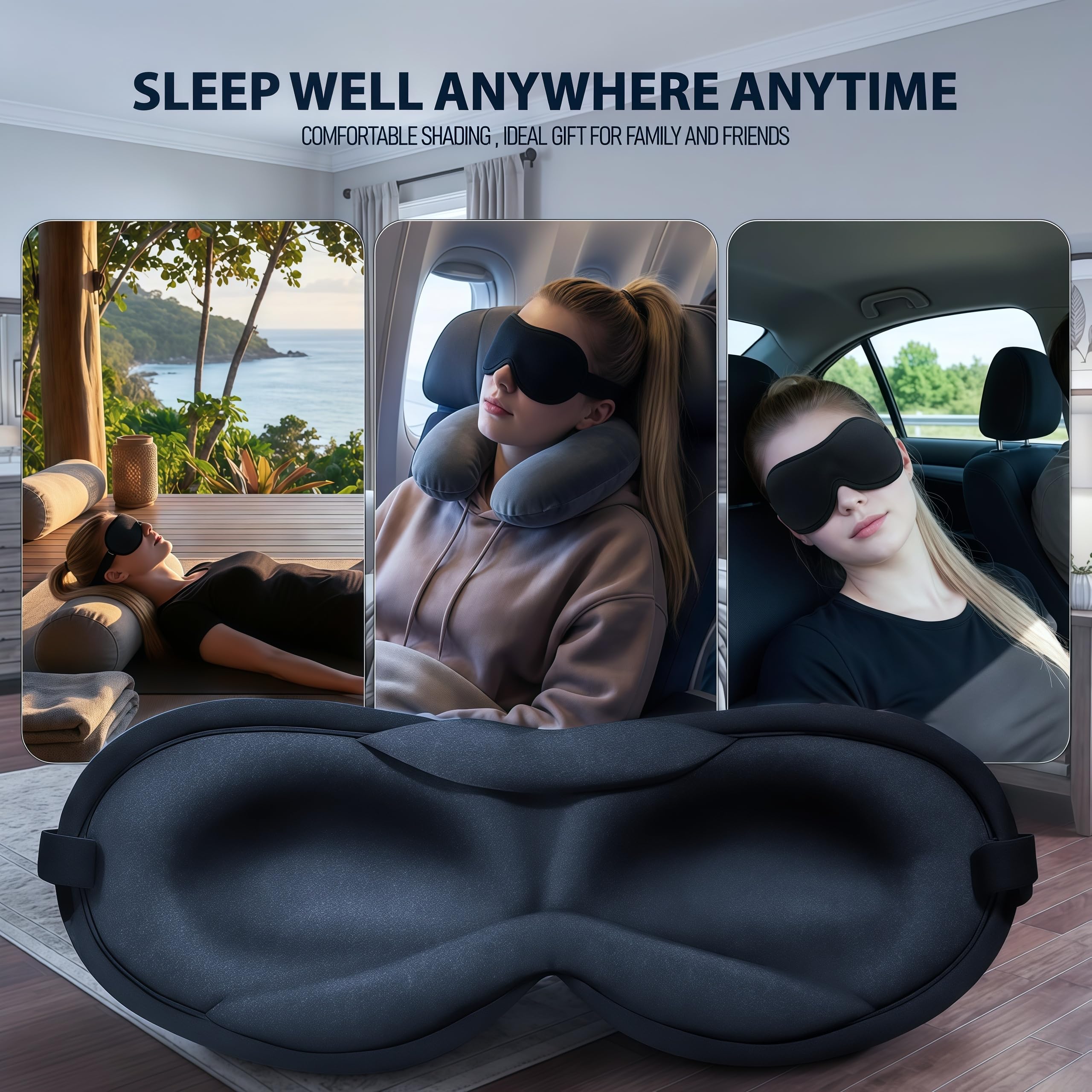 Masque ZLZQER compatible avec extensions de cils pour confort