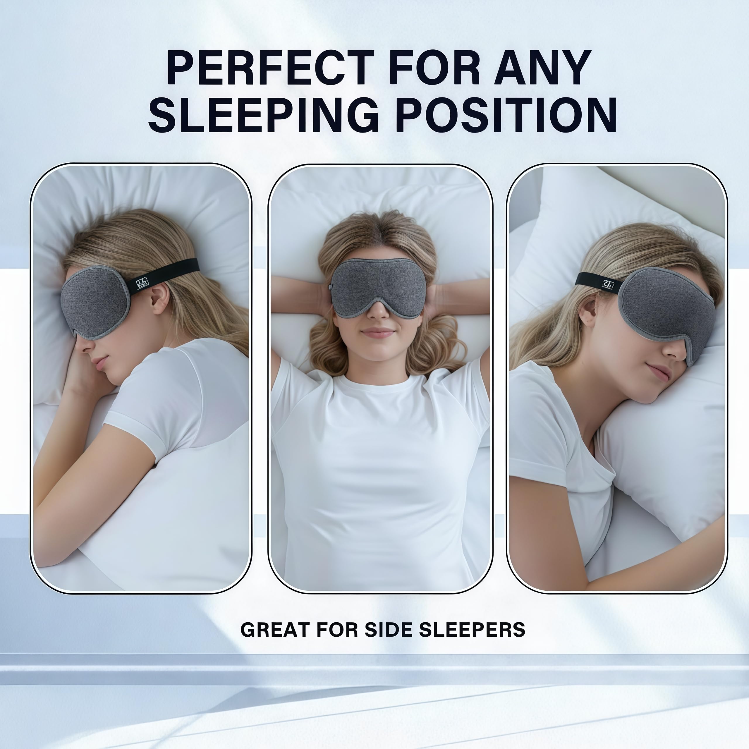 ZLZQER masque yeux, mousse mémoire offre un ajustement personnalisé et doux.