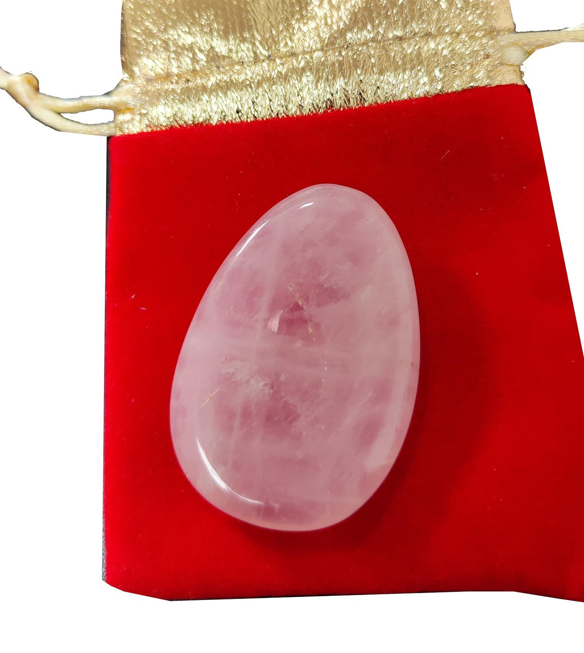 La pierre pouce zmgmsmh en quartz rose forme larme pour apaisement lors des moments de stress
