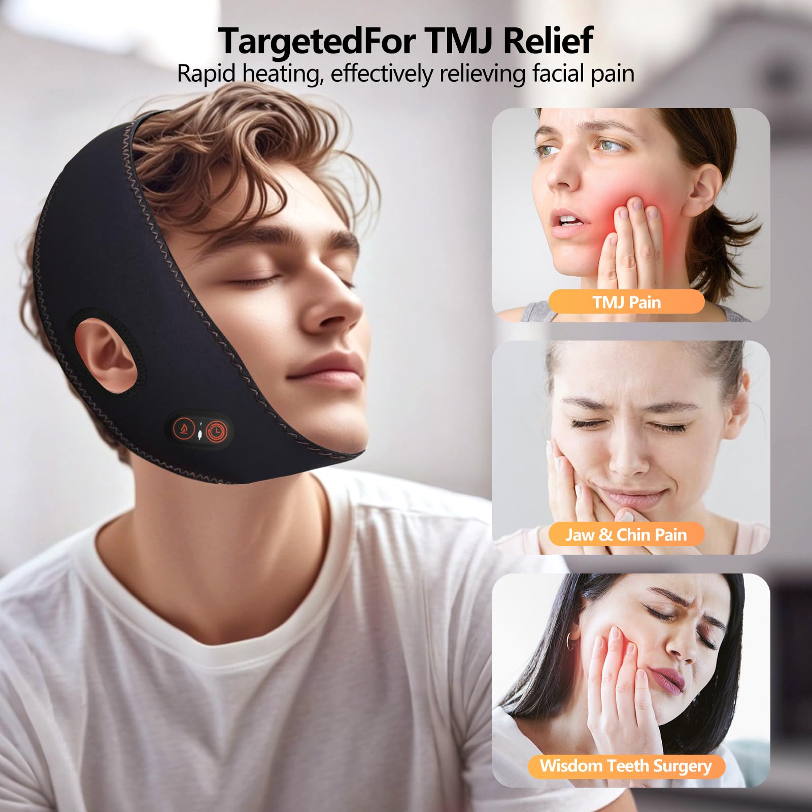 ZMHWANY-masque-chauffant-mandibule : dispositif portable pour détendre les muscles faciaux