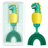Brosse ZMRZ U en jaune pour enfants, nettoyage 360° des dents.