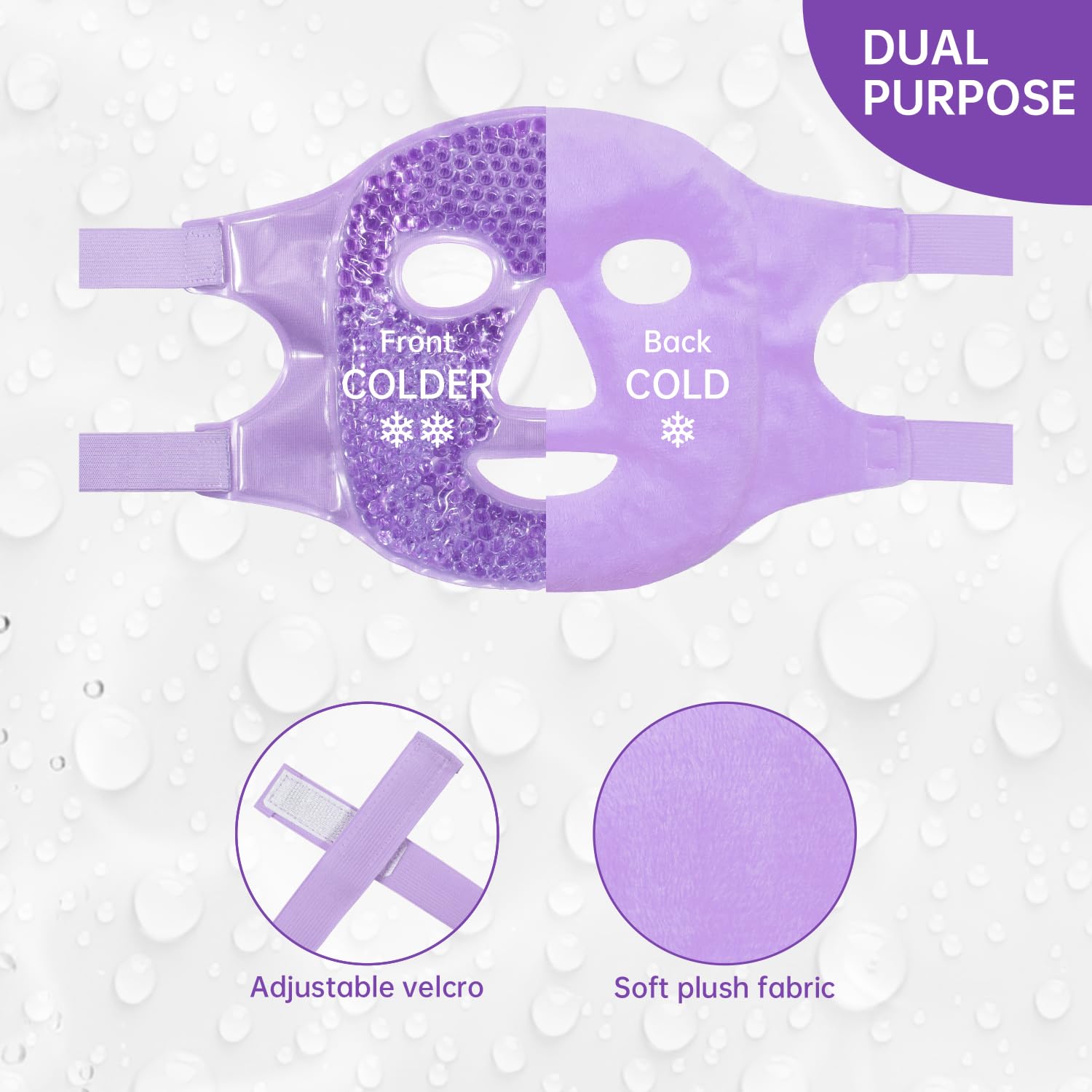 ZNÖCUETÖD Masque Gel Glacé Poress Visage, peau plus lisse et hydratée