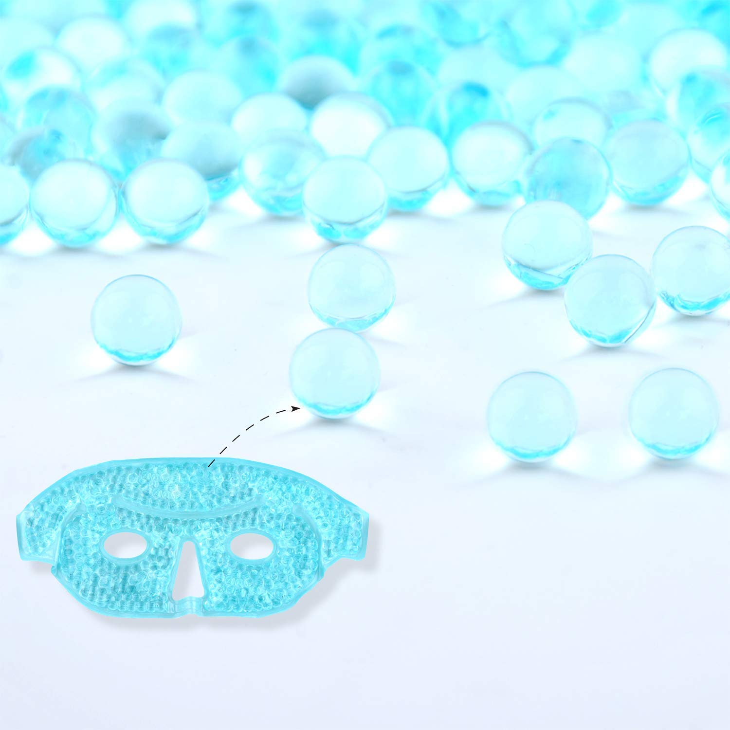 ZNÖCUETÖD Masque yeux soin bleu, convient pour une utilisation prolongée devant l’ordinateur.