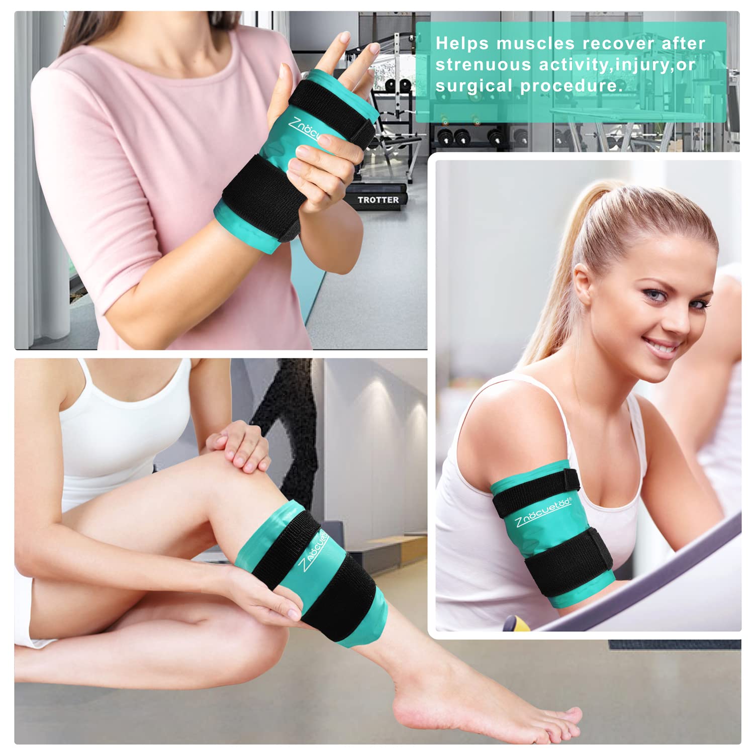 ZNÖCUETÖD compresse gel mains, flexible après congélation.