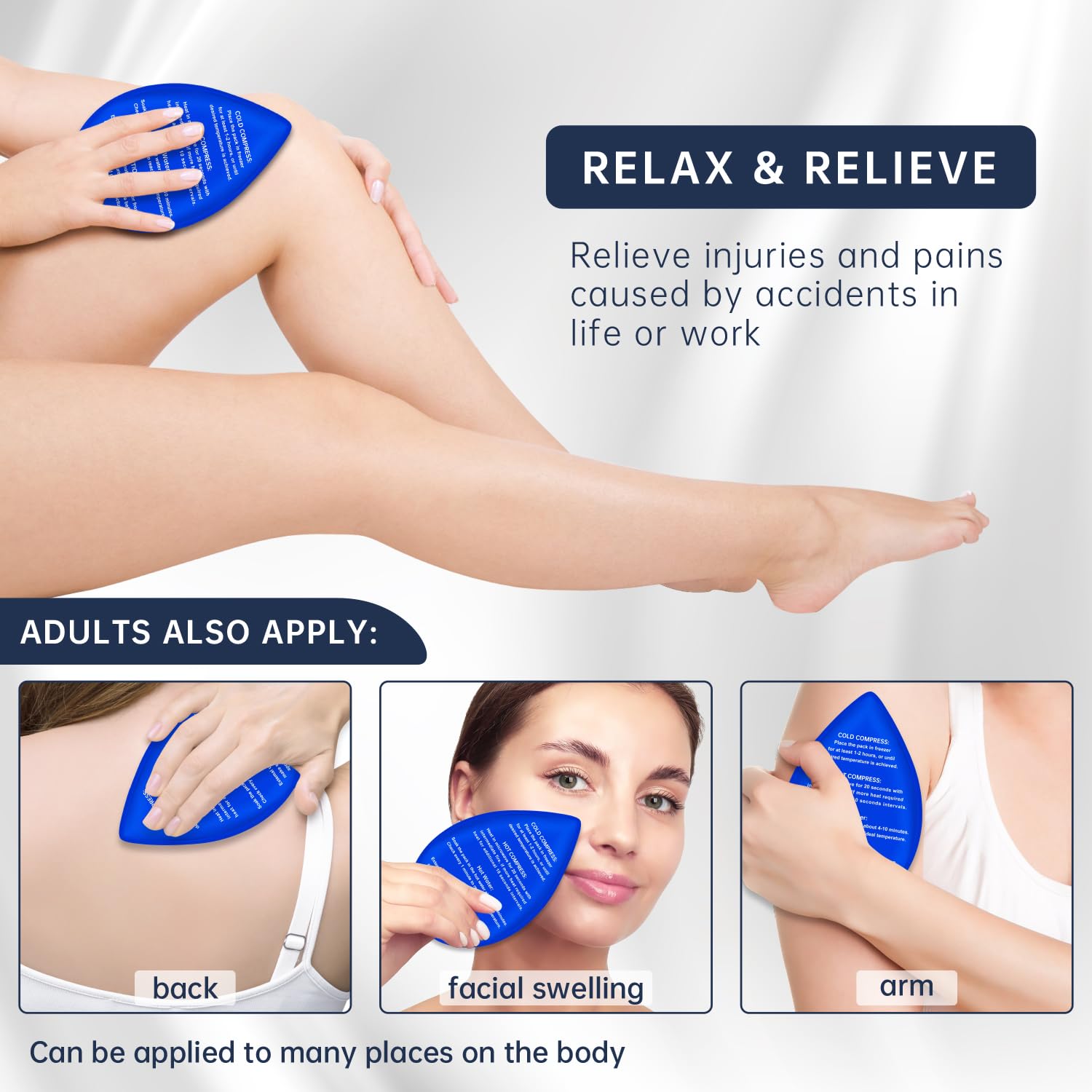 ZNÖCUETÖD pack gel glace post-chirurgie, distribution homogène du froid.