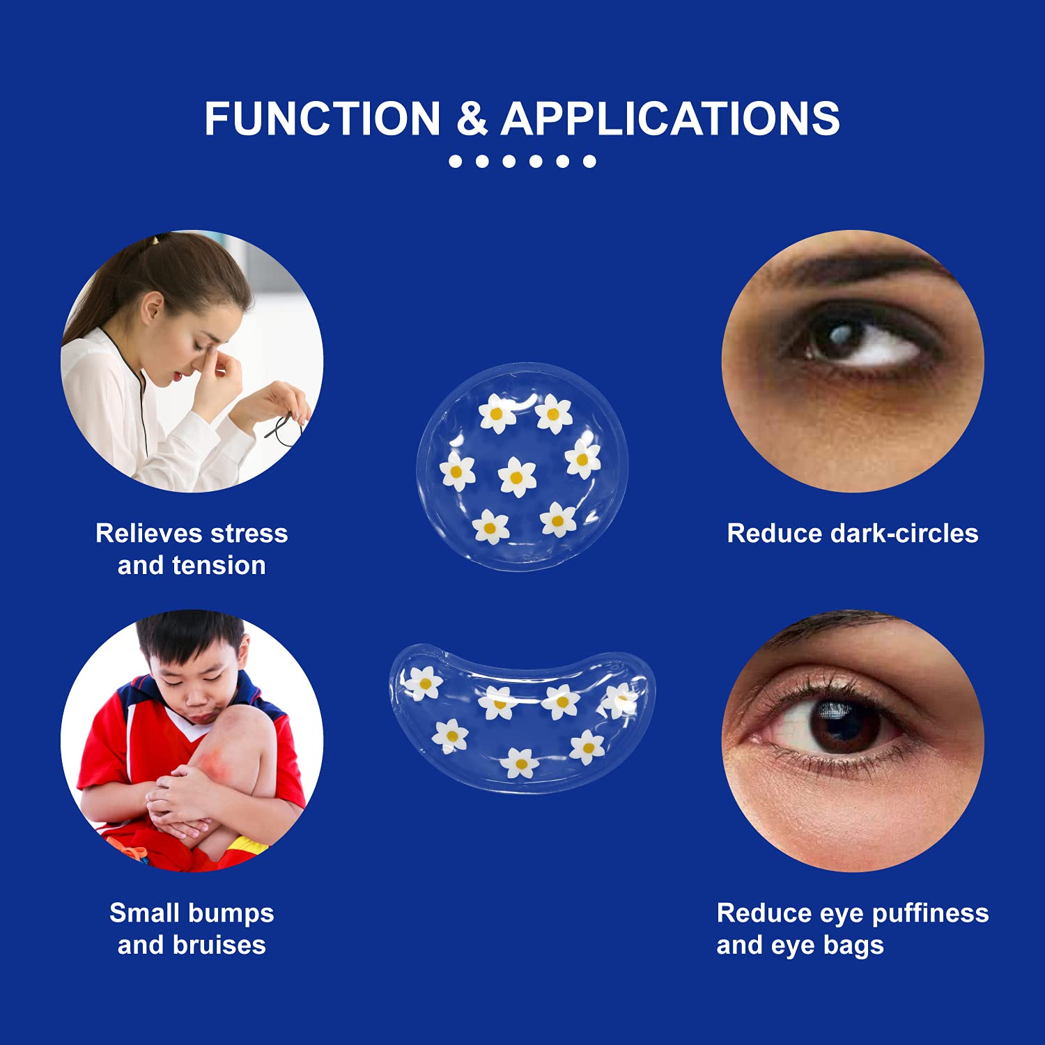 ZNÖCUETÖD pack gel chaud froid pour les yeux, thérapie polyvalente.