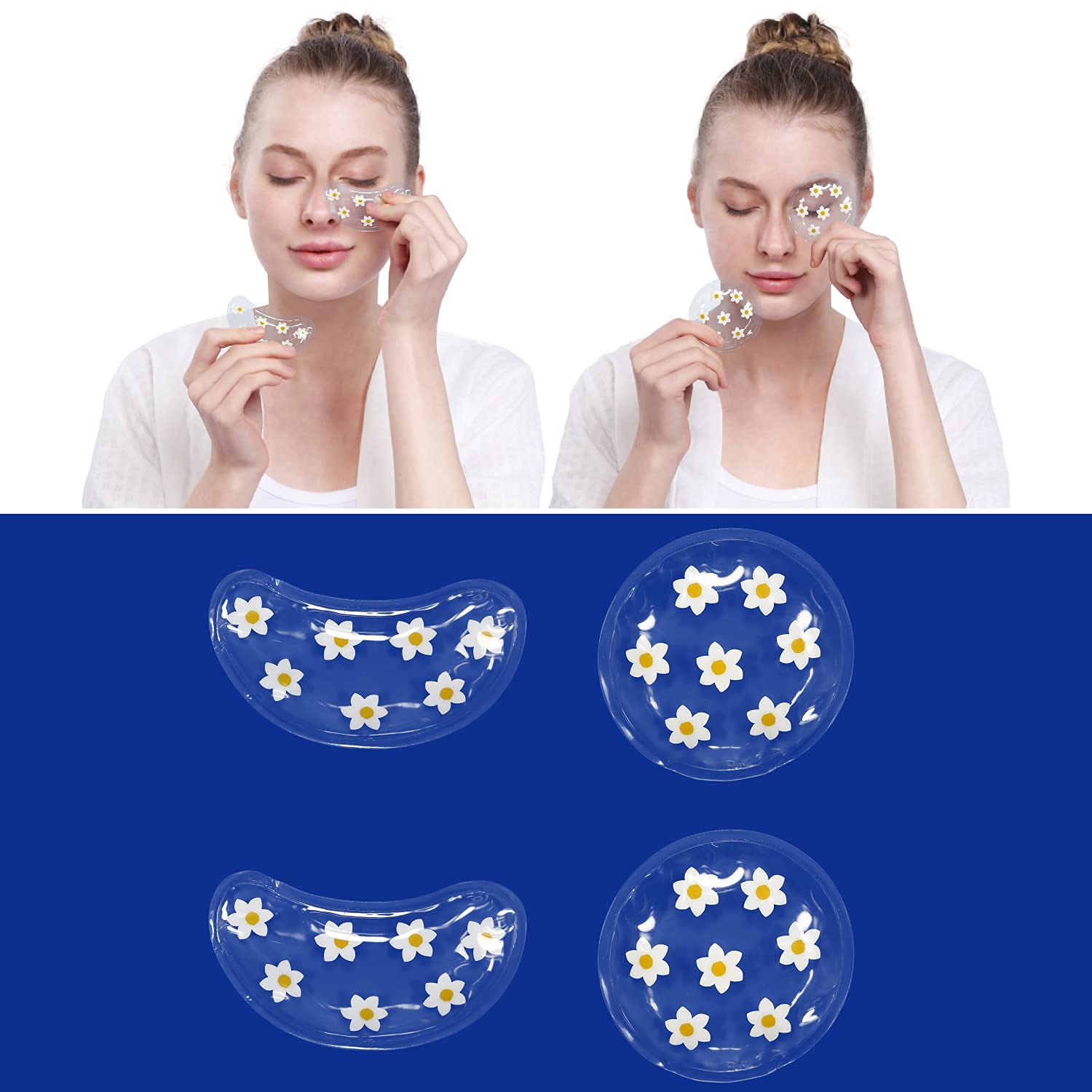 ZNÖCUETÖD patchs sous-yeux en gel, soulagement des yeux fatigués.