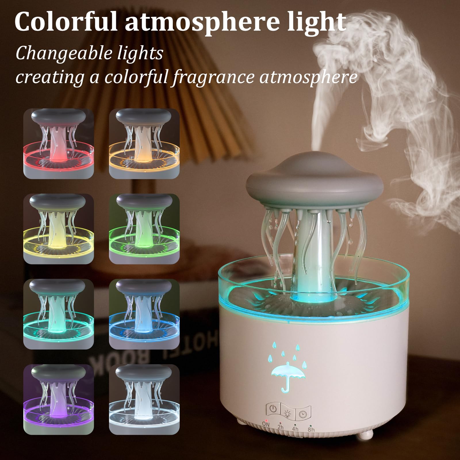 Znvyxhom diffuseur méduse brume légère et silencieuse