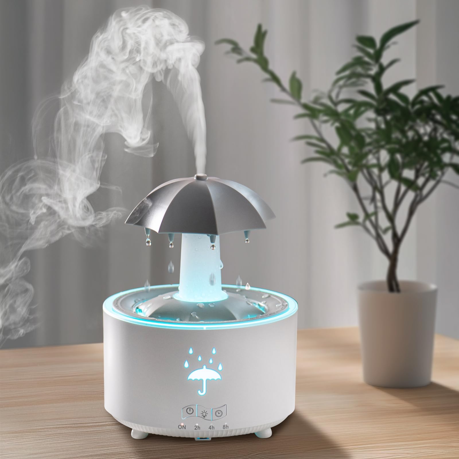 Diffuseur Znvyxhom avec effet pluie douce pour relaxation à domicile.