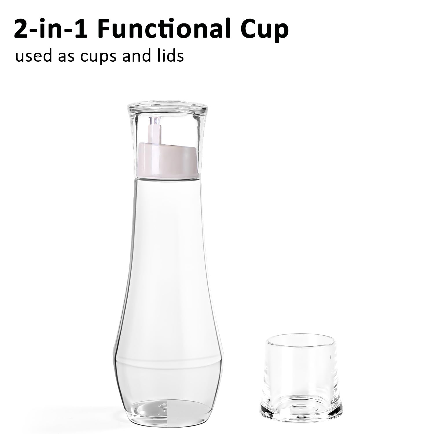 ZOBONETI lot de deux bouteilles en verre, idéal pour couples.