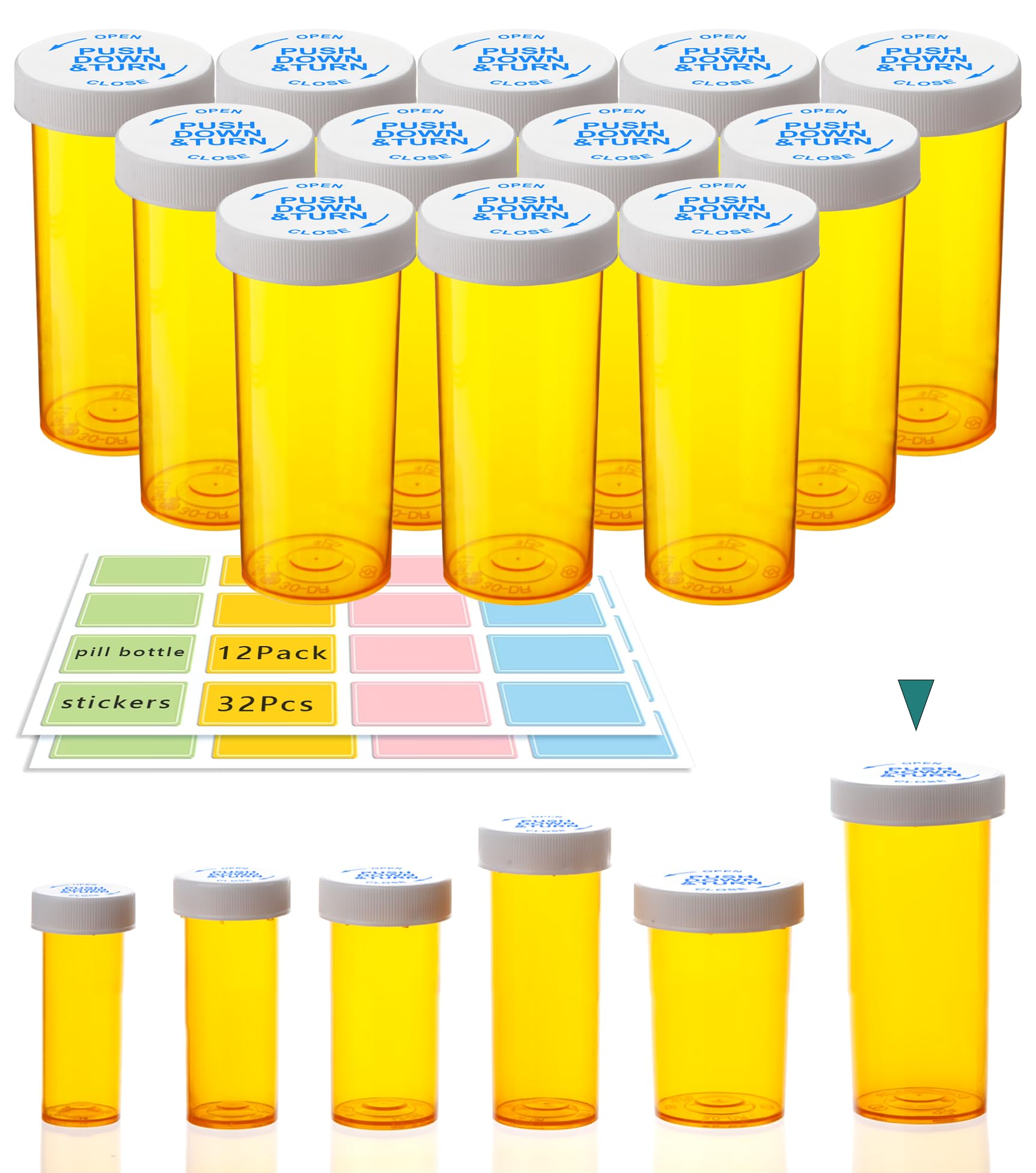 Zoeynex – bouteille-pilules vide avec capuchon sécurisé, pratique pour l'organisation.