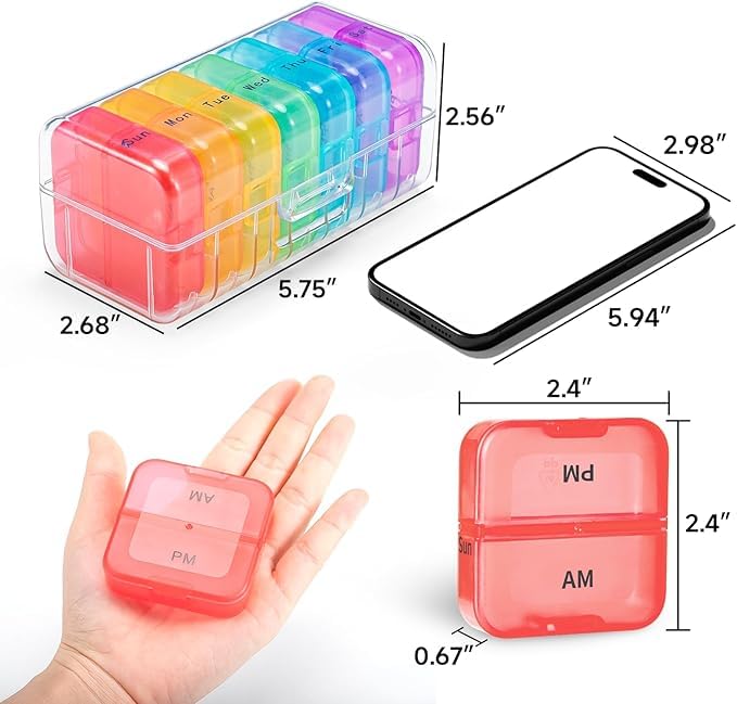 Zoksi Boîte pilules détachable, rangement quotidien pratique