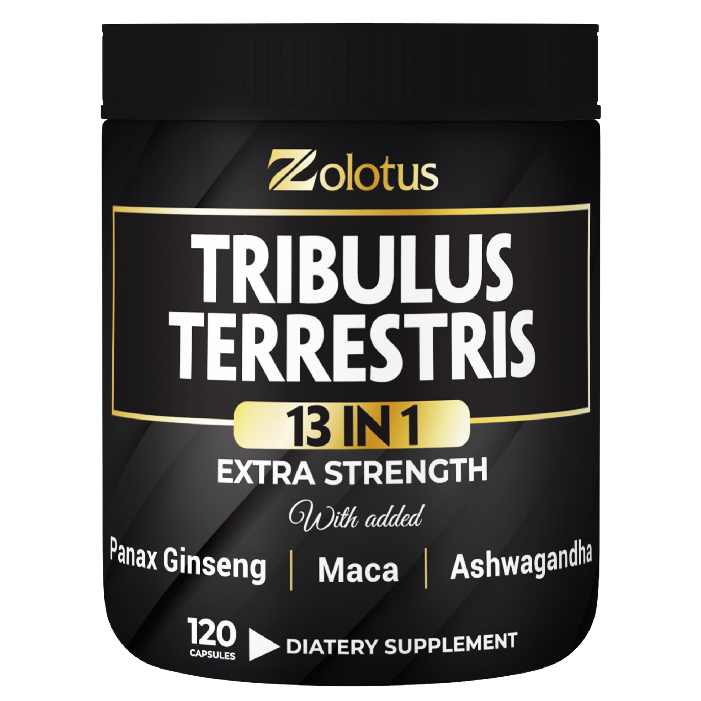 Bouteille Zolotus 13en1 avec capsules prête à l'emploi pour soutenir l'énergie.