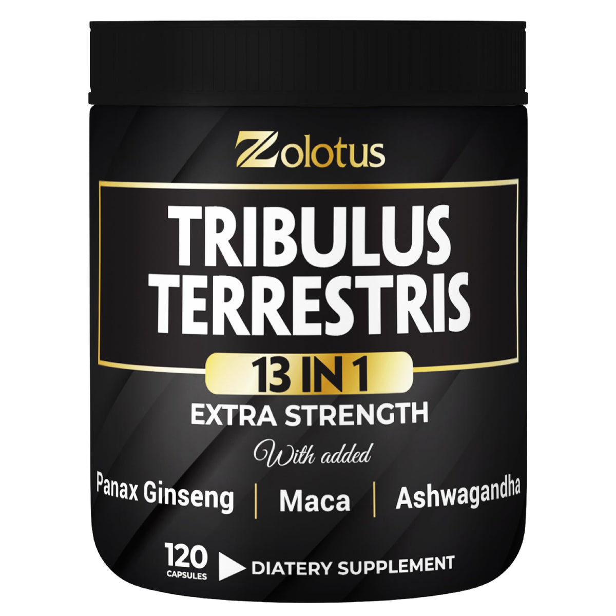 Bouteille Zolotus 13en1 avec capsules prête à l'emploi pour soutenir l'énergie.
