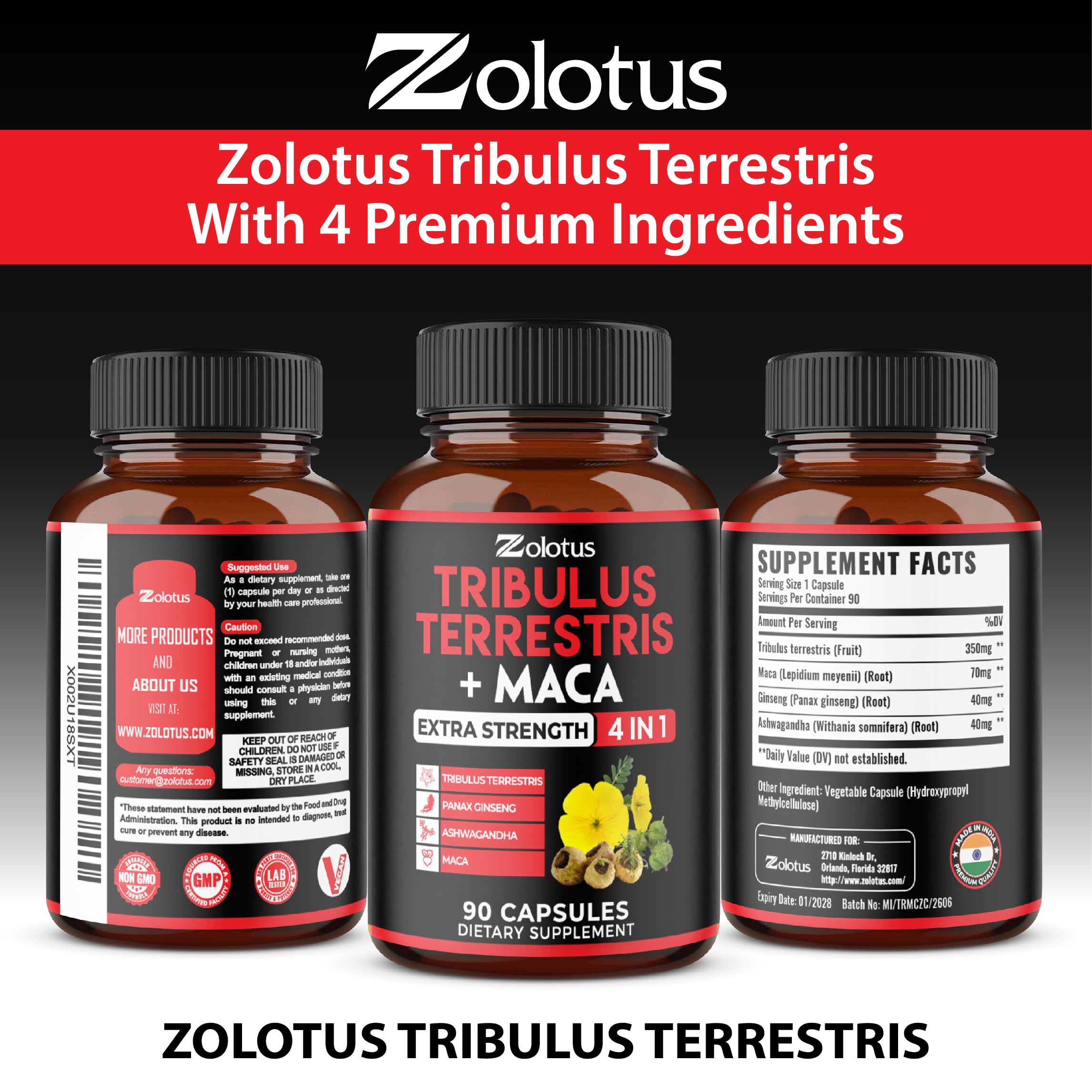 Zolotus emballage durable, informations claires pour utilisation sûre.