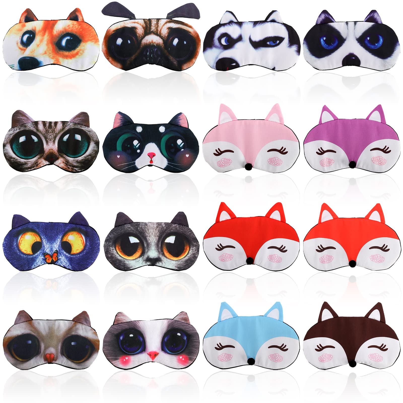 Masque yeux ZooFox animaux 3D, confort optimal en voyage et repos.