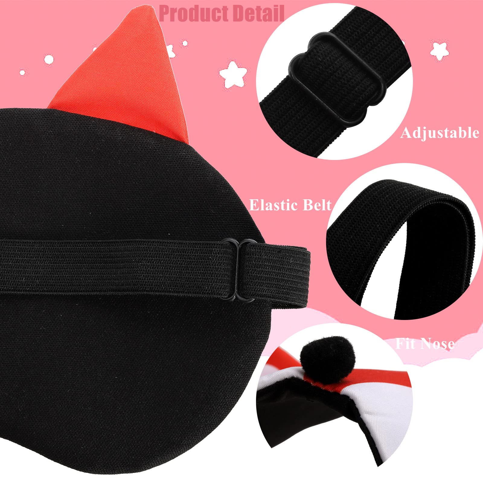 Masque yeux ZooFox, attache réglable assurant ajustement sans tiraillement.